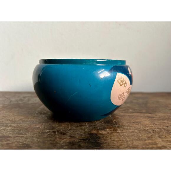 Vintage 1950's Hand Painted Japanese Lacquer Ware Bowl | Mid Century - Picture 3 of 7